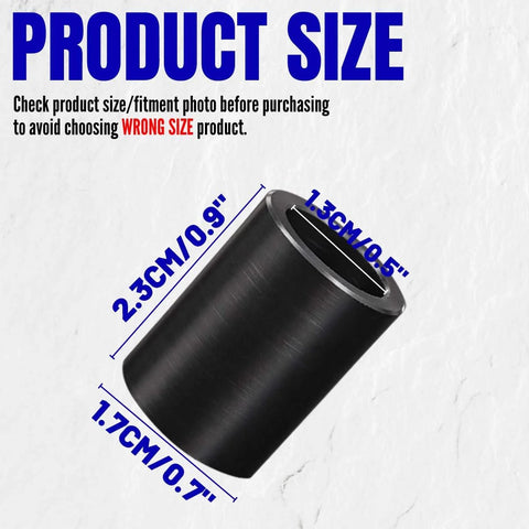 Product size guide for Four Piece Door Lock Lift Striker Bushings Set Seven Eighths Inch Size With Half Inch Inner Diameter