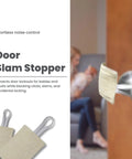 Door Noise Blocker With Elastic Straps Easy Install Latch Cover That Hushes Door Slams For All Doors 4x3 Inches Thick Fabric Silencer