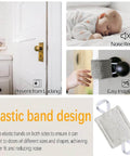 Door Slamming Noise Stopper Cushion For Quiet Doors, Elastic Sides Fit Most Door Sizes, Door Silencer Pad Prevents Slams image
