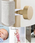 Door Slamming Noise Stopper Cushion For Quiet Doors, Elastic Sides Fit Most Door Sizes, Door Silencer Pad Prevents Slams installed