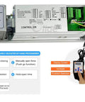 Auto Swing Door Opener With Remote Control, Push Button Entry, control panel with wiring diagram and programming remote