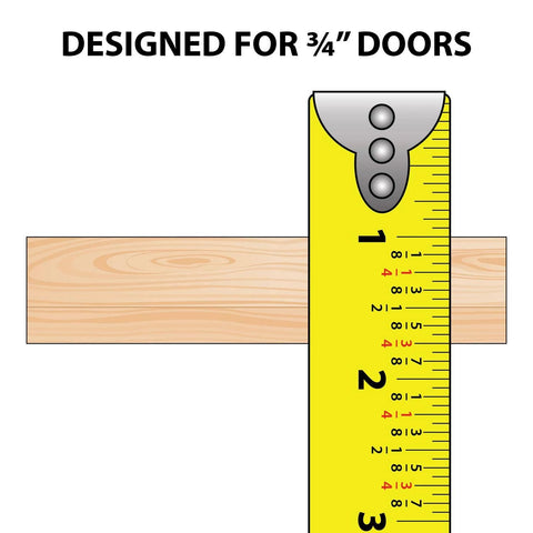 Aluminum Sliding Door Track Kit For Three Quarter Inch Panels, Complete 3 Foot Upper And Lower Track Set illustration with tape measure