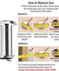 Beefed Up HD Door Peephole With 220 Degree Wide View Glass Lens And Heavy Duty Rotating Cover Fits 35mm To 55mm Door Thickness, Size Chart