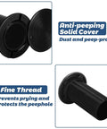 Four Pack Door Peepholes With 1 Inch Drill Bit, 220 Degree Wide View Front Door Cam, heavy duty rotating privacy cover, zinc alloy