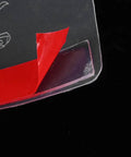 Close-up of 47.2 Inch Roll Door Pinch Guard Safety Stopper, anti slam protector, red adhesive tape for easy installation.