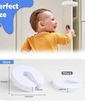Child holding door with 10 Pack Door Pinch Guards For Kids Thick Door Slam Stopper Finger Trap Protector Babyproofing Safety Guards installed