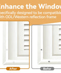 Comparison showing before and after using White Door Hole Plugs Set 50 Pack for five sixteenth inch by one quarter inch screw holes in door frames.