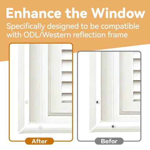 Comparison showing before and after using White Door Hole Plugs Set 50 Pack for five sixteenth inch by one quarter inch screw holes in door frames.