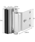 Two Pack Home Security Door Lock Reinforcement For Inward Swinging Doors With 3 Inch Stop And 800 Lb Withstand Durable And Easy Install