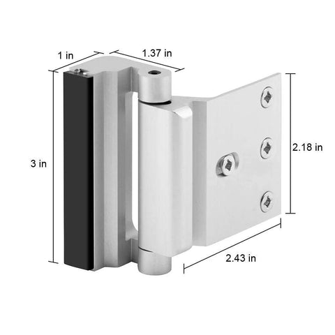 Two Pack Home Security Door Lock Reinforcement For Inward Swinging Doors With 3 Inch Stop And 800 Lb Withstand Durable And Easy Install
