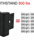 Two Pack Door Reinforcement Locks add security by reinforcing entry doors against forced openings, withstand up to 800 lbs, are childproof