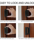 Image showing the installation process of Two Pack Door Reinforcement Locks, demonstrating ease of use and security for doors.