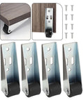 Door Sinking Repair Kit With Swivel Wheel Support For Bedroom Doors And Garden Gates Bottom Pulley For Wooden Doors And Yard Fences Quiet Operation Floor Friendly Directional Wheel Flexible Mounting With Four Screws Per Bracket For Easy Sinking Door Fix components and tools