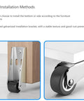 Door Sinking Repair Kit With Swivel Wheel Support For Bedroom Doors And Garden Gates Bottom Pulley For Wooden Doors And Yard Fences