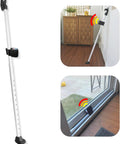 Door Security Bar With Alarm For Enhanced Home Safety 120 dB Loud Alarm 2 In 1 Door Stopper And Sliding Door Jammer installed