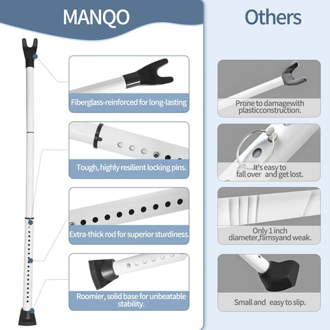 Multi Functional Door Security Bar And Sliding Window Bar with fiberglass and resilient locking pins, heavy-duty stoppers.