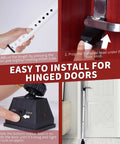 Heavy Duty Door Stopper With Alarm And Sliding Patio Bar 120 DB Loud Alarm For Doors And Windows Child Proof Security Bar