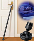 Three In One Door Security Bar for Doors Windows and Sliding Patios installed on door with non-slip base detail