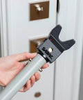 Adjustable Door Security Bar With Vibration Detecting Alarm And 115 Decibel Siren That Emits Up To 1100 Feet for hinged doors