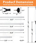 Product dimensions for Door Security Bar And Sliding Patio Door Lock Jammer For Patio Doors Windows And Apartments Removable White Security Bar 2 Pack For Home Hotel Room And Travel Adds Extra Protection And Time To Respond.