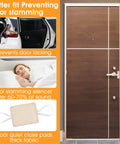 3 Pack Door Silencers For Slamming With Elastic Latch Covers Beige Quiet Door Silencers For Slamming Cutting Down Noise