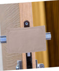 Premium Three Piece Door Silencer Cushion Set With Elastic Straps Anti Slam Door Stopper for home use installed on a wooden door
