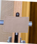 Door Silencer Cushions With Elastic Straps 3 Pack Anti Slamming Door Stops For Safe Finger Pinch Protection In Nursery Library Home And School Durable Soft Padding installed on door latch.