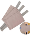 Door Silencer Cushion Set With Elastic Straps Safe Door Stopper For Nursery And Home Use Prevents Slamming And Injuries Versatile Holder For Doors And Furniture Solutions, showing 3-pack with beige fabric and elastic straps.