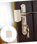 Three Pack Door Silencers Easy Install Door Slam Preventer No Tools Required for Safety installed on a door handle
