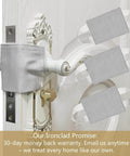 Door Silencer Kit With Baby Proof Latch Covers And Soft Close Cushions That Stops Slams And Accidental Locking, 3 Pack Light Gray