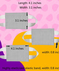 Door Silencer Kit With Baby Proof Latch Covers And Soft Close Cushions That Stops Slams And Accidental Locking, 3-pack light gray, dimensions shown