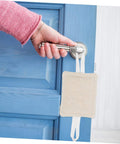 Three Piece Door Silencers Set Heavy Duty Slam Stoppers Easy Install Latch Covers on blue door handle for noise reduction