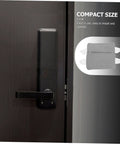 Quiet and practical door silencers ensure near silent door use with no drilling; pads shown on dark door with handle detail.