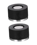 Two piece door silencer set cushions door impact, protects walls and hardwood floors, prevents knob damage with no drilling.