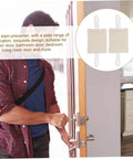 Three Pack Door Silencers Easy Install Door Slam Preventer No Tools Required on door handle in kitchen setting.