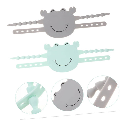 Two-pack door silencers dampen slams for near silent close and finger pinch protection, crab green gray design, silicone material