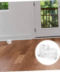 Six Piece Door Silencer And Stopper Sliding Buffer Set installed on wooden floor near door for noiseless closing and safety