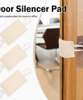 Soft door silencers reduce slams and noise for nurseries, featuring a durable double-layer polyester design shown on a wooden door.