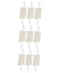 Nine Piece Door Silencers Noise Reduction Cushions For Doors Easy Install No Drill Latch Covers hung in vertical arrangement.
