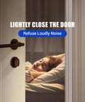 Weather Stripping Door Seal Self Adhesive Weather Strip Silicone D Shaped Door Seal Strip shown on door with sleeping child