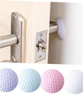 Door with 4 Piece Thickening Door Slam Silencer Wall Mount Mute Door Stopper Wall Crash Pad Protector in assorted colors visible