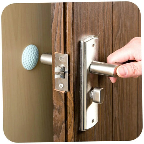 4 Piece Wall Stick Crash Pad Door Slam Silencer Adhesive Door Stopper Safety Pad with thick cushions on wooden door