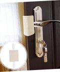 9 Piece Door Slam Stopper Silencer Set For Noise Reduction And Quiet Learning Environments Easy No Tool Installation Without Drilling Protects Doors And Surfaces While Preserving Concentration In Home Office Classroom, installed on a door handle