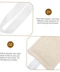 Close-up of a beige fabric door slam stopper from the 3 Piece Door Slam Stopper Set For Noise Reduction And Door Protection Easy Install Silencers To Prevent Finger Pinching In Bedroom And Nursery Cushions For Quiet Safe Closures.