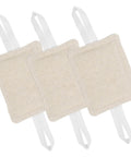 Three door slam stoppers provide quiet, damage-free openings with tool-free installation, showing three beige cushion pads with straps.