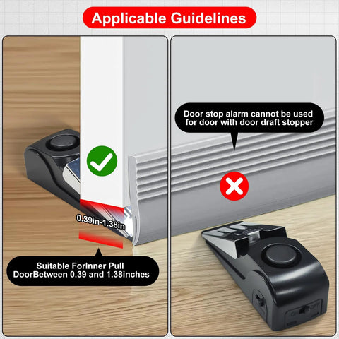 Portable Door Lock And Alarm Kit For Travel And Home Privacy And Safety Dual Protection With A Door Stop Alarm And 120 dB Siren ideal for doors