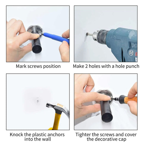 Installation of Heavy Duty 3.5 Inch Door Stop Built Tough As Nails From Stainless Steel 304 With Rubber Tip Bumper Wall Mounted