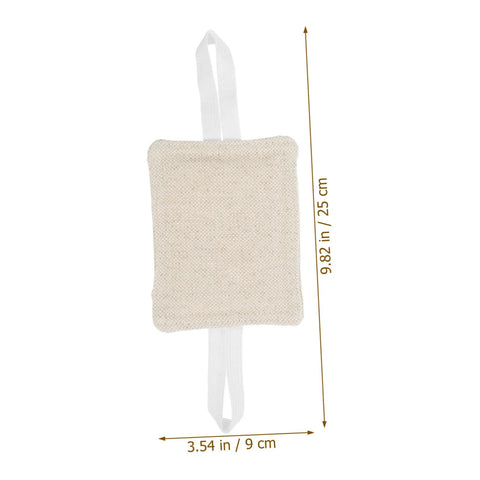 Beige rectangular pad with straps from 9 Piece Door Slam Stopper Silencer Set For Noise Reduction And Quiet Learning Environments Easy No Tool Installation Without Drilling Protects Doors And Surfaces While Preserving Concentration In Home Office Classroom.