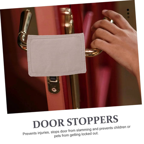 Premium Three Piece Door Silencer Cushion Set With Elastic Straps Anti Slam Door Stopper For Home Use Prevents Finger Injuries Non Slip Door Holder Cushions installed on door handle