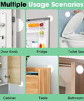 Durable 2 inch door stoppers with cushioned, self adhesive wall protectors guard walls and knobs, absorb impact in various settings